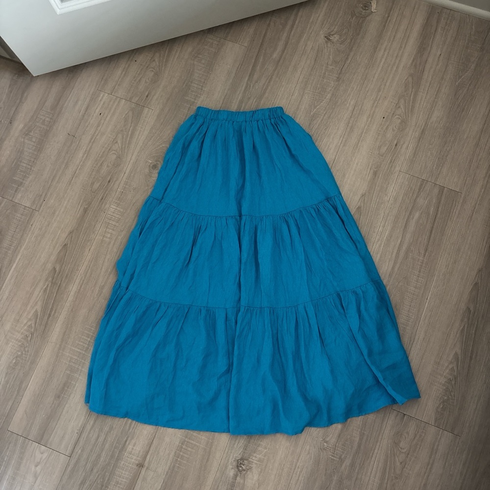 Princess Polly Teal Maxi Skirt